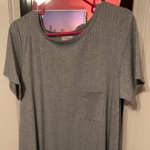 LuLaRoe silver sparkle holiday dress